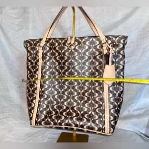 Coach Tan and Brown PVC Signature Tote